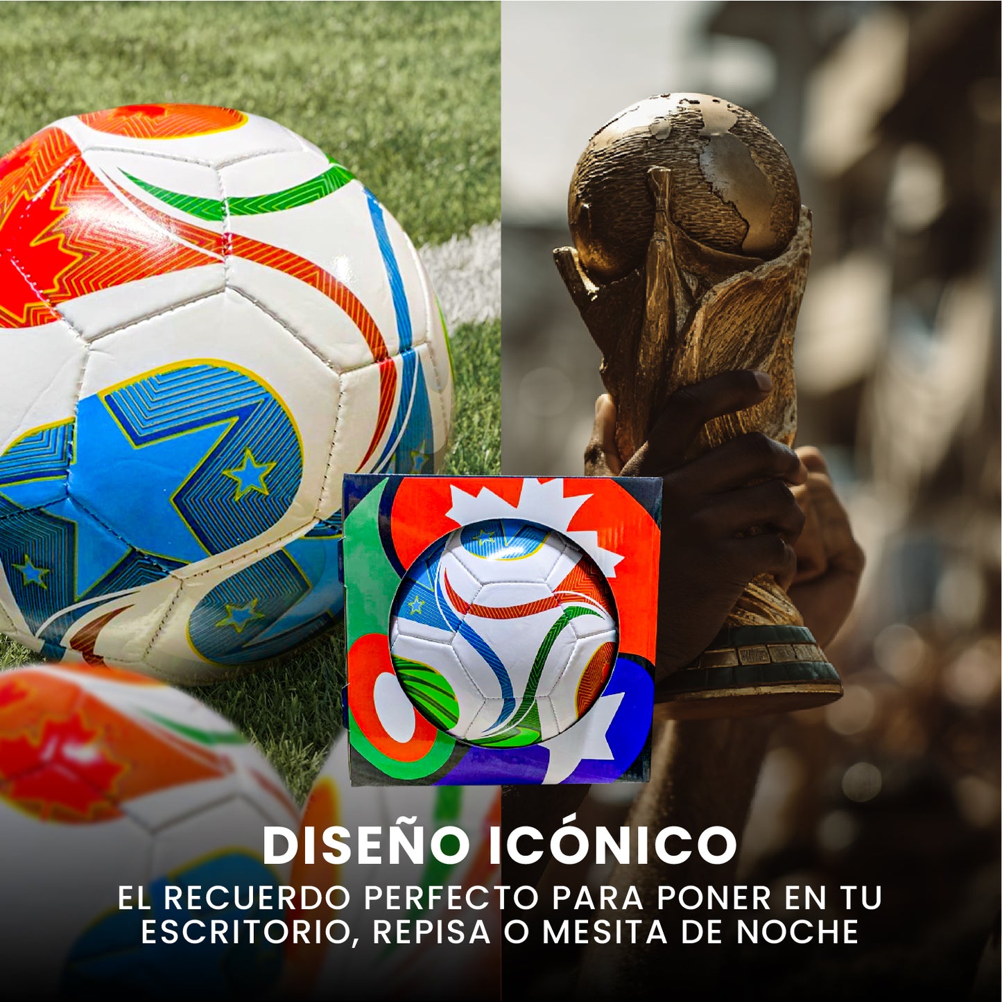 COMBO MUNDIALISTA - Balón + Trofeo Alcancía