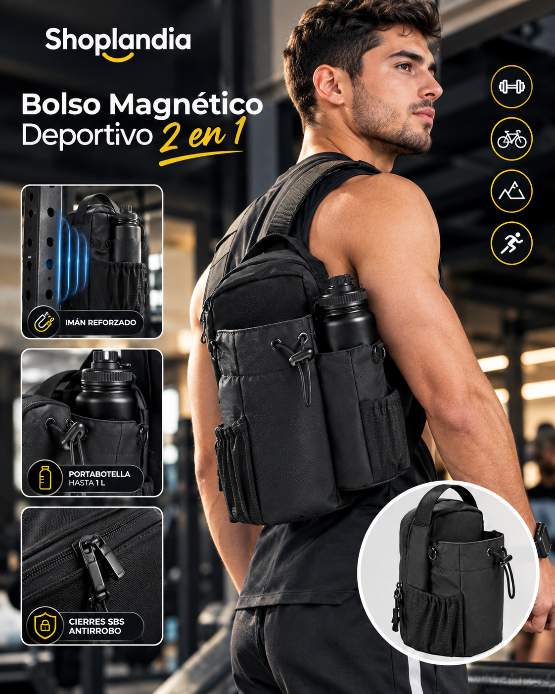 BOLSO PORTA TERMO MULTIFUNCIONAL GIMNASIO