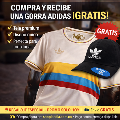 Camiseta Colombia FCF 100 Años - Gratis Gorra Adidas