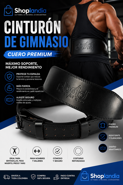 Cinturón de Gimnasio en Cuero Premium