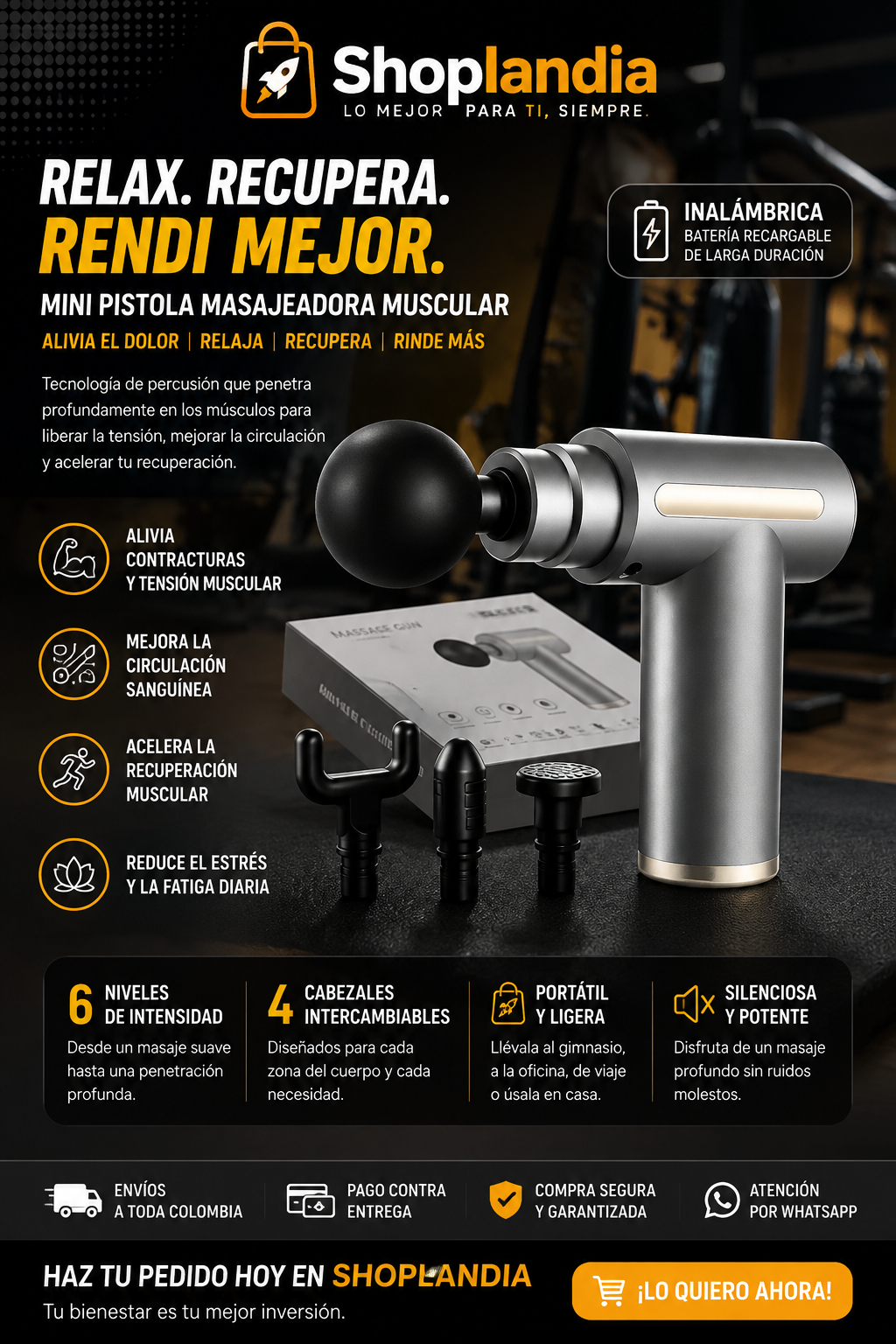 Mini Pistola Masajeadora Muscular