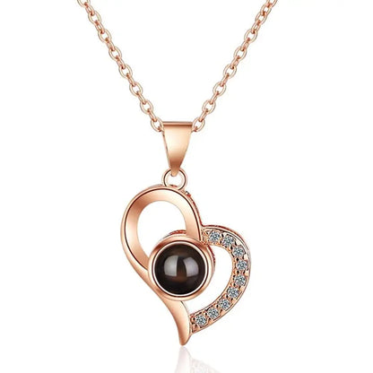 💖 Collar Corazón “Te Amo” en 100 Idiomas