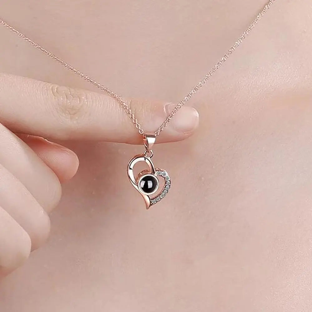 💖 Collar Corazón “Te Amo” en 100 Idiomas