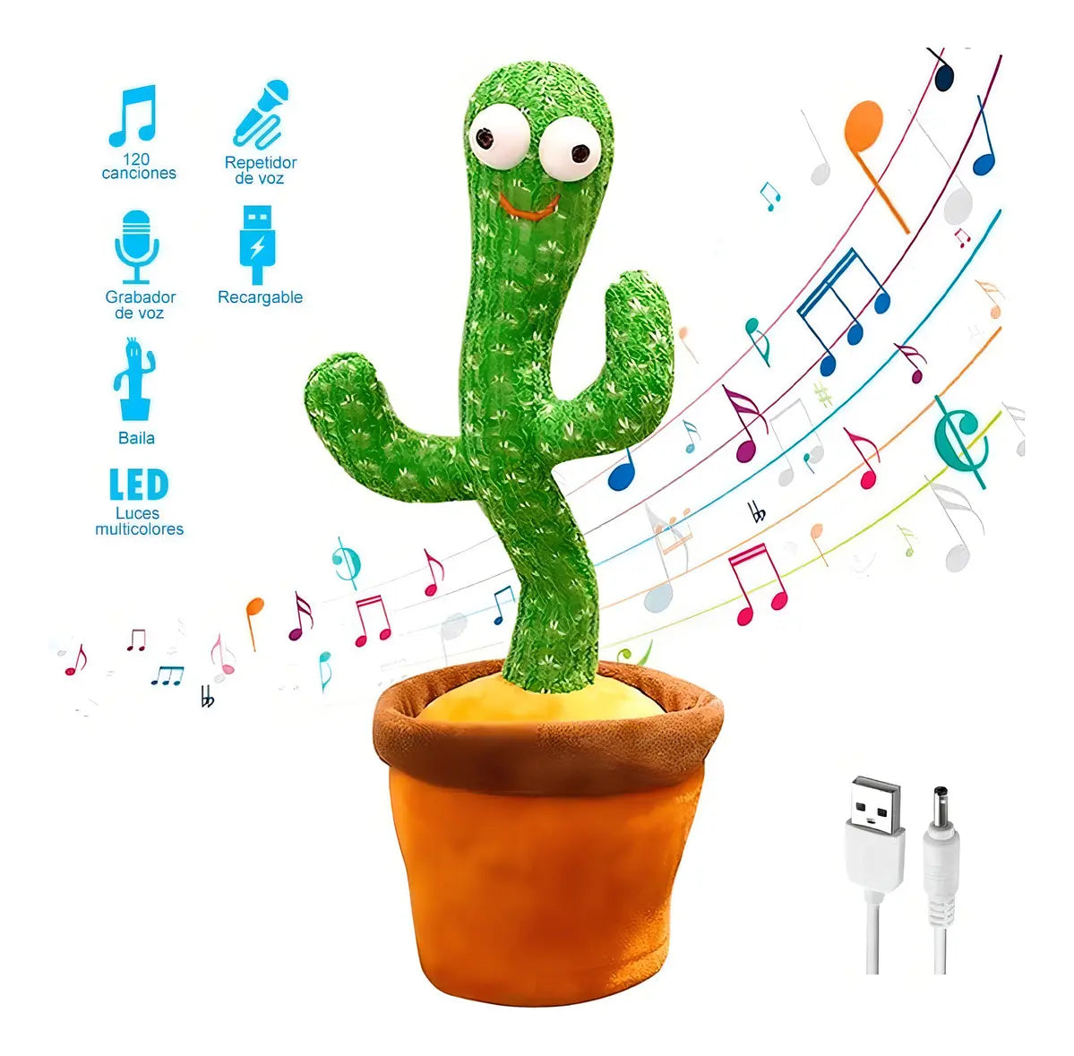 Cactus Interactivo que Habla, Baila y Canta | Juguete para Bebés
