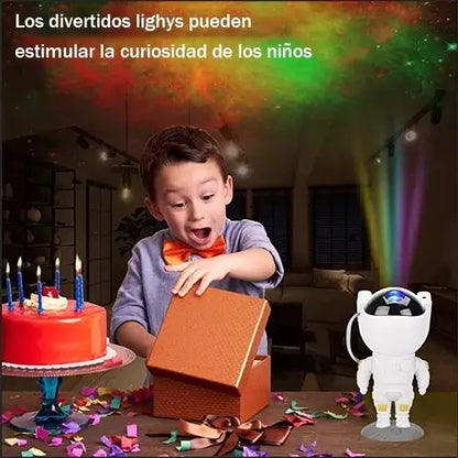 Proyector Astronauta Galaxia - Convierte el Techo en una Galaxia y Duerme a tu Bebé en Minutos