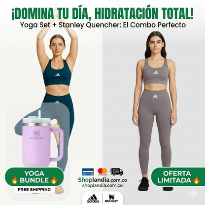 Combo Exclusivo: Conjunto Deportivo Adidas + Termo Stanley 1.18 L